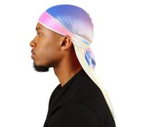 Superstitch Supersilky Ultra Silky Durag x Wavebuilder | 30+ Styles Premium Designer Durags for Men | 360 Waves | Pastel (Suavve)