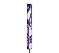 SuperStroke Zenergy Tour 1.0 - Agarre de putter - Control de precisión con tecnología Spyne mejorada y diseño sin cónico para una colocación consistente de la mano, color morado y blanco
