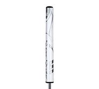 SuperStroke Zenergy Tour 2.0 Empuñadura para putter de golf con tecnología SPYNE No Taper, nuevo texturizado multizona y Tech-Port, blanco/plateado