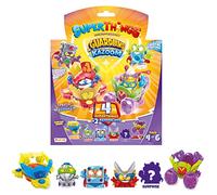 SUPERTHINGS Guardians of Kazoom - Pack de 4 SuperThings (Incluye 3 Superthings y 1 capitán plateado) y 2 Kazoom Jets, Pack 4/6