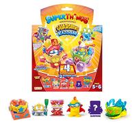 SUPERTHINGS Guardians of Kazoom - Pack de 4 SuperThings (Incluye 3 Superthings y 1 capitán plateado) y 2 Kazoom Jets, Pack 5/6