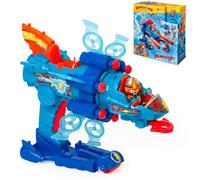SUPERTHINGS KAZOOM Power - Blaster Jet, Vehículo Multi-acción de la Serie de TV ''Kazoom Power'', Contiene 1 Blaster Jet, 1 Kid Kazoom Exclusivo y 6 Proyectiles