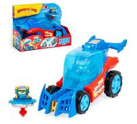 SUPERTHINGS KAZOOM Power - Turbo Spinner Héroe. Vehículo con Lanzador de peonza. Incluye 1 Turbo Spinner y 1 Kazoom Exclusivo.