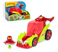 SUPERTHINGS KAZOOM Power - Turbo Spinner Villano. Vehículo con Lanzador de peonza. Incluye 1 Turbo Spinner y 1 Kazoom Exclusivo.