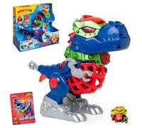 SUPERTHINGS - Mr King T-Rex.Robot en Forma de Dinosaurio de los Villanos de la Película.Con Luces y Sonidos. Pilas Incluídas. Contiene 1 Playset, 1 Figura y 1 Carta Exclusiva. Con Funciones Especiales
