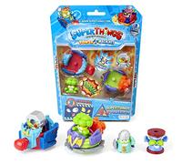 SUPERTHINGS Power Machines - Blíster 4 SuperThings (Incluye 1 capitán Plateado) y 2 PowerJets Diferentes.
