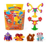 SUPERTHINGS Serie Mutant Battle - Pack de 6. Incluye 4 SuperThings (1 capitán Plateado) y 2 Exoskeletons. Pack 3 de 6