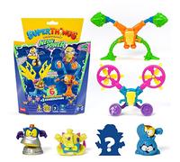 SUPERTHINGS Serie Neon Power, 1 capitán Plateado y 2 Exoskeletons