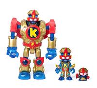 SUPERTHINGS Superbot Kazoom Power Golden Armor - Robot Kazoom Power articulado con Armadura Dorada y Accesorios de Combate. Incluye 1 Kazoom Kid y 1 SuperThing héroe exclusivos