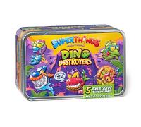 SUPERTHINGS Tin Dino Destroyers - Lata con 5 SuperThings Dinosaurios exclusivos con Efecto Metalizado