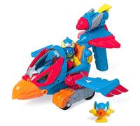 SUPERTHINGS - Wild Eagle, Avión águila de los SuperThings. Incluye 1 Wild Kid y 1 Wild SuperThing héroe exclusivos. Disparador y gatillo para Abrir el Pico del avión águila y capturar a los Villanos