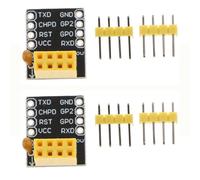 Supertool 2 adaptadores ESP-01 ESP-01S Breakout Breadboard, módulo transceptor serie WiFi, placa de desarrollo de módulo inalámbrico transceptor