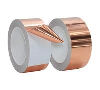 SUPERTOOL 2 cintas de lámina de cobre con adhesivo conductor de una cara para blindaje EMI, circuitos de papel, repelentes de babosas, manualidades, reparaciones eléctricas (7 mm x 10 m)