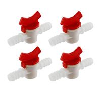 Supertool 4 válvulas de bola de púas, conector de púas de 8 mm, válvula de bola de cierre, manguera de púas, válvula de bola de púas, adaptador de conector de grifo de unión de tubo de manguera (WT)