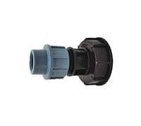 SUPERTOOL Adaptador de tanque IBC S60X6 adaptador de manguera de tanque de agua, ajuste para tanque de agua IBC, salida recta de 20 mm