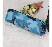 SUPERTOOL Bolsa de lápices verde camuflaje, estilo militar, azul, súper genial, Be Real Me, duradera, con cremallera, peso ligero, bolsa de lona para escolares (1 unidad)