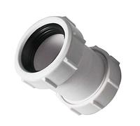 SUPERTOOL - Conector de compresión de 1/2 pulgada de 40 mm, conector de tubería de residuos de PVC recto para baño, fregadero de cocina, plato de ducha, habitación húmeda (1 unidad)