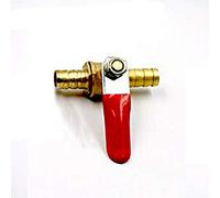 SUPERTOOL Conector de grifo, válvula de bola de latón de 8 mm, válvula de cierre de púas, manguera para aire, gas, agua, combustible (5 unidades)