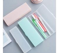 Supertool - Estuche de plástico para lápices, organizador de bolígrafos, suministros escolares para estudiantes (blanco, pequeño)