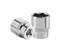 SUPERTOOL Llave de vaso de trinquete de 3/8 pulgadas, 13 mm, 6 puntos, hexagonal, corto y poco profundo, para reparación (paquete de 2)