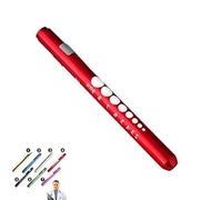 Supertool - Mini linterna de pluma de diagnóstico médico, mini linterna LED reutilizable para el hogar, al aire libre, médico, enfermera, emergencia EMT (rojo, 1 paquete), 13,5 cm