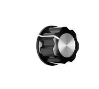 Supertool - Perillas de potenciómetro de 6 mm de diámetro de orificio de volumen (paquete de 5) - Perillas de tapa de aluminio blanco - Interruptor giratorio - Funcionamiento manual - 5 unidades