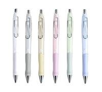 Supertool Portaminas de 0,5 mm, 6 lápices de dibujo retráctiles automáticos con clip de metal, mina recargable y borrador para escribir, dibujar y dibujar