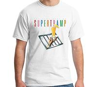 Supertramp The Very Best Crime of The Century White t Shirt Damen Kurzarm SizeL(X-Large)