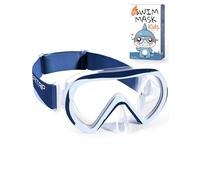 Supertrip Gafas de natación para niños con Cubierta de Nariz para niños de 6 a 14 años,Correa de Tela de Vidrio Templado,máscara de esnórquel para Chicos y niñas,Piscina y Playa