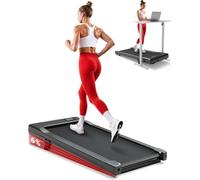 Superun Cinta de Correr con Inclinación, Cinta de Andar Plegable con App Pantalla LCD, Velocidad 1-6/8/12 km/h, Motor 2,5-3 CV, MAX 136kg, Apta para Apartamentos, Debajo del Escritorio para Oficina