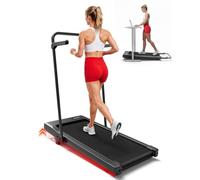 Superun Cinta de Correr con Inclinación, Cinta de Andar Plegable con App Pantalla LCD, Velocidad 1-6/8/12 km/h, Motor 2,5-3 CV, MAX 136kg, Apta para Apartamentos, Debajo del Escritorio para Oficina