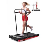 Superun Cinta de Correr con Inclinación, Cinta de Andar Plegable con App Pantalla LCD, Velocidad 1-6/8/12 km/h, Motor 2,5-3 CV, MAX 136kg, Apta para Apartamentos, Debajo del Escritorio para Oficina