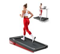 Superun Cinta de Correr con Inclinación, Velocidad 1-12 km/h, Motor 2,5-3 CV, Carga máxima 136 kg, Apta para Apartamentos, con App,Negro Oscuro,90 cm-pasamanos