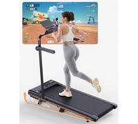 Superun Cinta de Correr Plegable con Control App MAX 136KG, Walking Pad para Casa con Carreras Múlti-Jugadores y Alta Tecnología