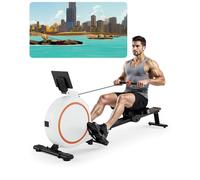Superun Vogatore per Casa, Magnetico con 32 Livelli di Resistenza, App Controllo Vogatore Professionale per Casa con LCD Display