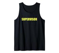 Supervisor amarillo para eventos, tripulaciones y seguridad Camiseta sin Mangas