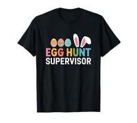 Supervisor de caza de huevos de Pascua divertido diseño a juego para la familia Camiseta