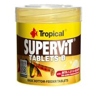 SUPERVIT Tablets B 50ml / 36g - Alimento básico, Completo y Multi-ingrediente para comedores de Fondo en Forma de Pastillas