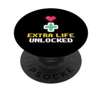 Superviviente cardíaco de cirugía a corazón Abierto Desbloqueado Extra Life PopSockets PopGrip Adhesivo