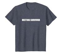 Superviviente de la reunión Camiseta, Niños, Azul Jaspeado, 12 años