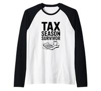 Superviviente de la Temporada de impuestos Contador Divertido para CPAS Camiseta Manga Raglan