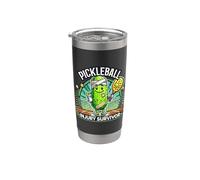 Superviviente de lesiones de pickleball Groovy Pickle Sports Vaso térmico de acero inoxidable de doble pared