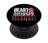Superviviente De Una Operación De Corazón Cirugía Cardíaca PopSockets PopGrip Adhesivo