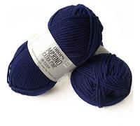 Superwash - Hilo de lana merino 100% para tejer y ganchillo, 3 o ligero, DK, leight Worsted Weight, Drops Merino Extra Fine, 1.8 oz 115 yardas por bola (27 azul marino)