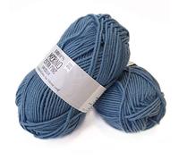 Superwash - Hilo de lana merino 100 % para tejer y ganchillo, 3 o ligero, DK, Leight Worsted Weight, Drops Merino extrafino, 1.8 onzas, 115 yardas por ovillo (23 gris azul)