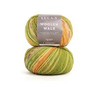 Superwash - Ovillo de lana para tejer calcetines (4 hilos, 75% lana pura y 25% poliamida, 50 g, 2 unidades)