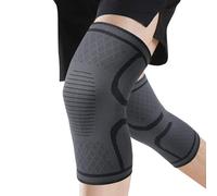 SUPERWSLING - Rodilleras deportivas Pro 2 Pack M - Confort transpirable con soporte elástico (negro/gris) - Sujeción ligamentaria para fitness, running y diario