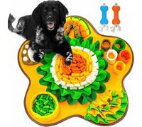 SUPERWSLING Tapis de fouille Chien, Tapis de léchage Chien avec 2 Jouets en os, pour Petits et Grands Chiens Gris, Tapis d'alimentation Lente et de Lutte Contre Le Stress