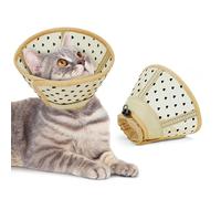 Supet Collar de gato suave, cono de recuperación de malla para mascotas después de la cirugía para detener el lamer, collar isabelino ajustable para gatitos pequeños
