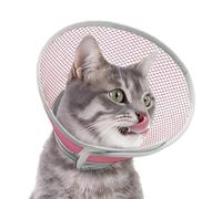 Supet Collarín para gato: suave y cómodo, ajustable, resistente al agua, después de la cirugía para evitar fugas y arañazos, alternativa al collarín de plástico Elisabeth (rosa M)